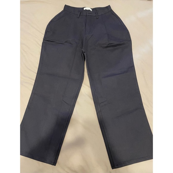 The Frankie Shop Navy Wide Leg Pants - Picture 3 of 9